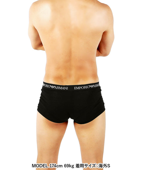 エンポリオ アルマーニ EMPORIO ARMANI ワケあり 【3枚セット】Genuine cotton with Logo band メンズ ローライズ ボクサーパンツ 【メール便】 cts