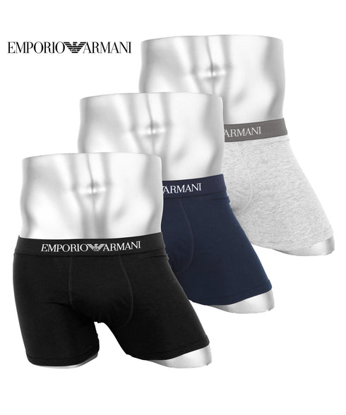 エンポリオ アルマーニ EMPORIO ARMANI ワケあり 【3枚セット】Genuine cotton with Logo band メンズ ボクサーパンツ 【メール便】 cts