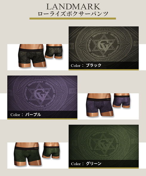 グレイブボールト Gravevault LANDMARK メンズ ローライズ ボクサーパンツ 【メール便】