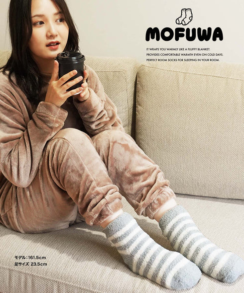 モフワ MOFUWA 極厚あったかボア レディース ルームソックス 【メール便】
