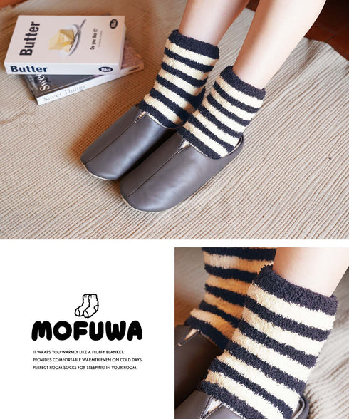 モフワ MOFUWA 極厚あったかボア レディース ルームソックス 【メール便】