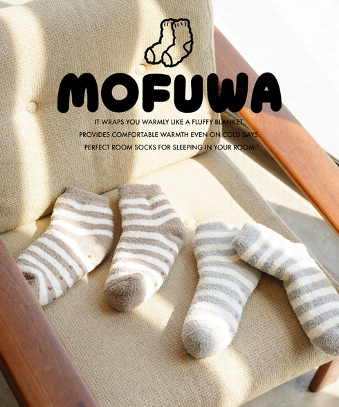 モフワ MOFUWA 極厚あったかボア レディース ルームソックス 【メール便】