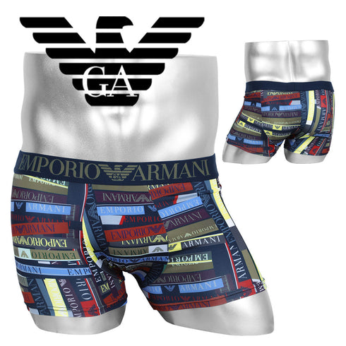 エンポリオ アルマーニ EMPORIO ARMANI ALL OVER EAGLE MICROFIBER TRUNK メンズ ローライズ ボクサーパンツ 【メール便】 cts