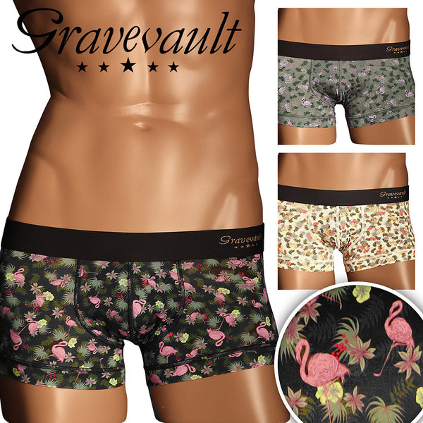 グレイブボールト Gravevault Pink Flamingo メンズ ローライズ ボクサーパンツ 【メール便】