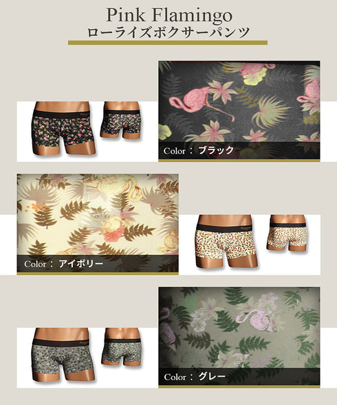 グレイブボールト Gravevault Pink Flamingo メンズ ローライズ ボクサーパンツ 【メール便】
