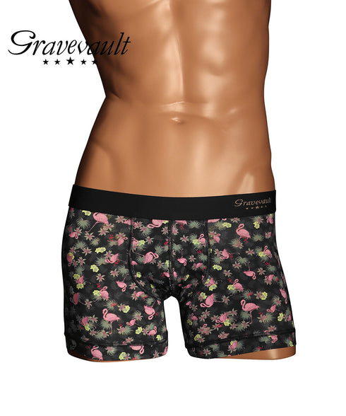 グレイブボールト Gravevault Pink Flamingo メンズ ショート ボクサーパンツ 【メール便】