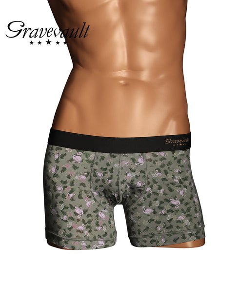 グレイブボールト Gravevault Pink Flamingo メンズ ショート ボクサーパンツ 【メール便】