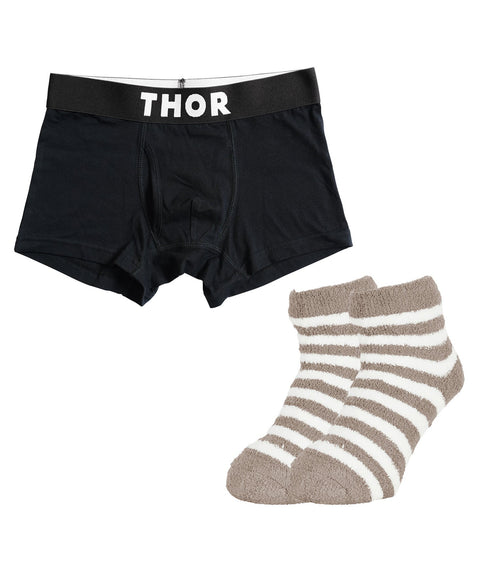 ソー THOR THOR&MOFUWA メンズ ボクサーパンツ&ルームソックス セット 【メール便】