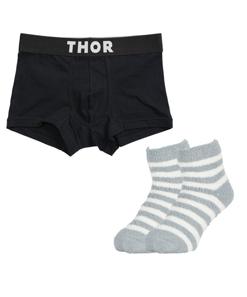 ソー THOR THOR&MOFUWA メンズ ボクサーパンツ&ルームソックス セット 【メール便】