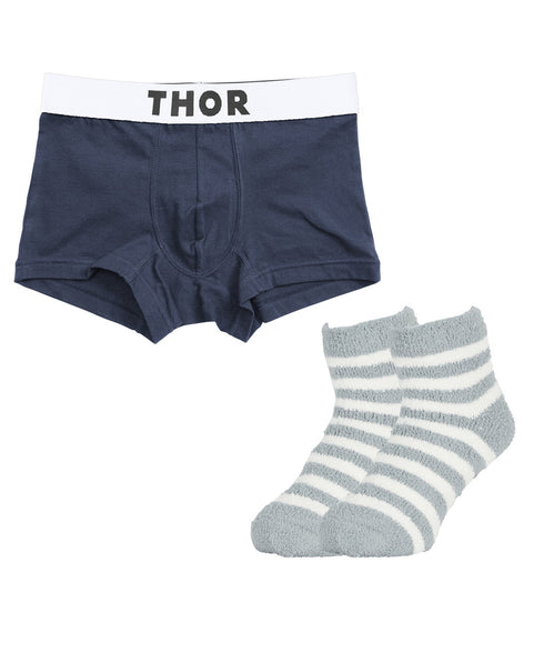 ソー THOR THOR&MOFUWA メンズ ボクサーパンツ&ルームソックス セット 【メール便】