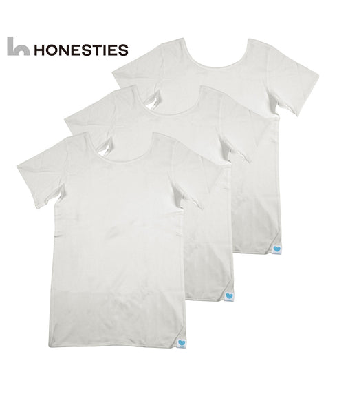 オネスティーズ HONESTIES 【3枚セット】裏表前後なし キッズ やわふわコットン インナーTシャツ
