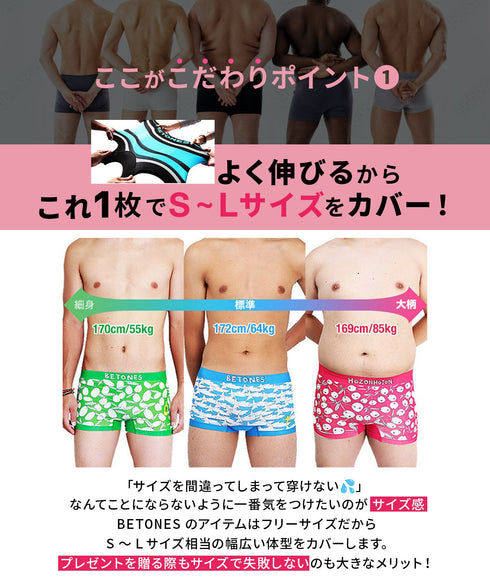 ビトーンズ BETONES ピンクパンサー Pink Panther メンズボクサーパンツ 【メール便】