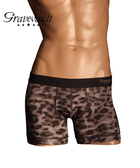 グレイブボールト Gravevault LEOPARD メンズ ショート ボクサーパンツ 【メール便】