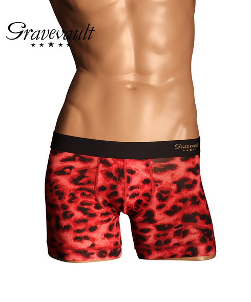 グレイブボールト Gravevault LEOPARD メンズ ショート ボクサーパンツ 【メール便】