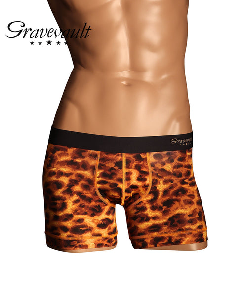 グレイブボールト Gravevault LEOPARD メンズ ショート ボクサーパンツ 【メール便】