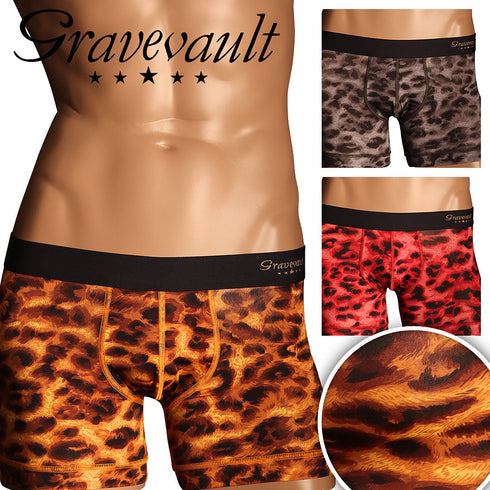 グレイブボールト Gravevault LEOPARD メンズ ショート ボクサーパンツ 【メール便】