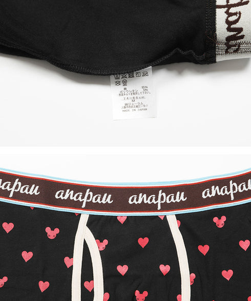アナパウ Anapau ハートマウス メンズ ボクサーパンツ 【メール便】|下着 おしゃれ 人気 クリスマス プレゼント 彼氏
