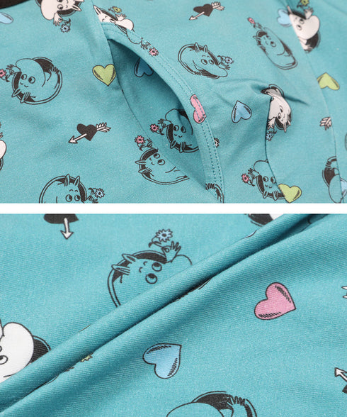 コムサメン COMME CA MEN ベア天Moominハート柄 PT メンズ ボクサーパンツ 【メール便】