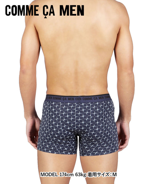 コムサメン COMME CA MEN 【2枚セット】ベア無地+プリント柄 メンズ ボクサーパンツ