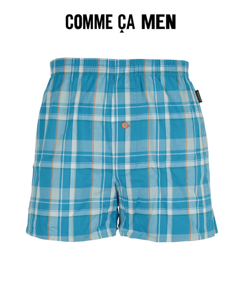 コムサメン COMME CA MEN 平チェックストレッチ先染め メンズ トランクス 【メール便】