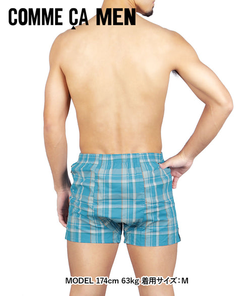 コムサメン COMME CA MEN 平チェックストレッチ先染め メンズ トランクス 【メール便】