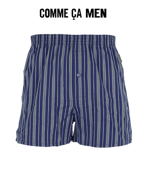 コムサメン COMME CA MEN 平ストライプストレッチ先染め メンズ トランクス 【メール便】