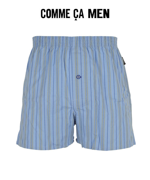 コムサメン COMME CA MEN 平ストライプストレッチ先染め メンズ トランクス 【メール便】