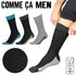 コムサメン COMME CA MEN メッシュパネル切替 メンズ クルーソックス 【メール便】