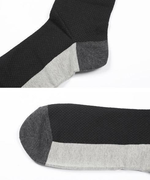 コムサメン COMME CA MEN メッシュパネル切替 メンズ クルーソックス 【メール便】