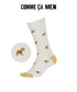 コムサメン COMME CA MEN 秋田犬柄 メンズ クルーソックス 【メール便】