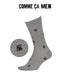 コムサメン COMME CA MEN 招き猫柄 メンズ クルーソックス 【メール便】