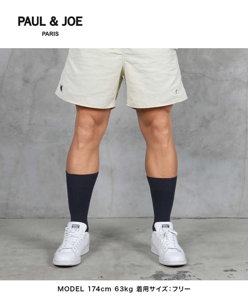 ポールアンドジョー PAUL&JOE 10X1リブお座りヌネット刺繍 メンズ クルーソックス 【メール便】