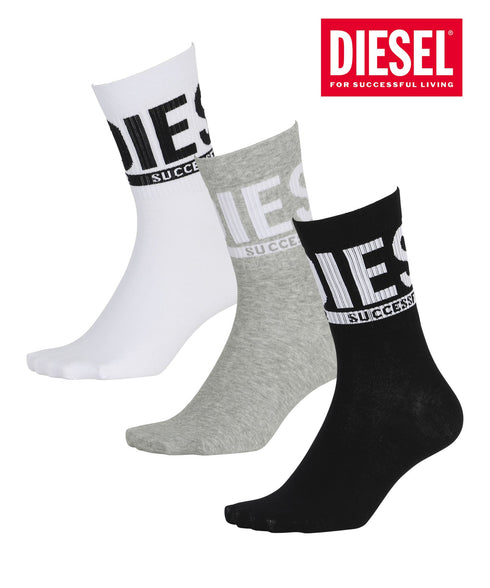 ディーゼル DIESEL 【3足セット】SKM-RAY-THREEPACK クルーソックス 【メール便】