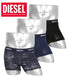 ディーゼル DIESEL 【3枚セット】PRINT メンズ ローライズボクサーパンツ