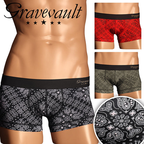 グレイブボールト Gravevault Bandana メンズ ローライズ ボクサーパンツ 【メール便】