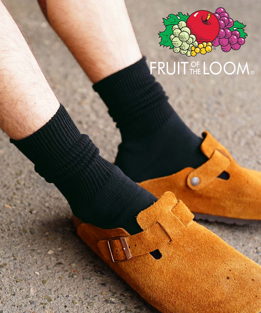 レッグウェア wake sapporo FRUIT OF THE LOOM 3P SOCKS フルーツオブザルーム FRUIT OF THE LOOM Loose Fit 3P DadSocks｜靴下