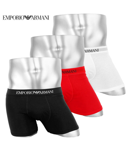 エンポリオ アルマーニ EMPORIO ARMANI ワケあり 【3枚セット】Genuine cotton with Logo band メンズ ボクサーパンツ