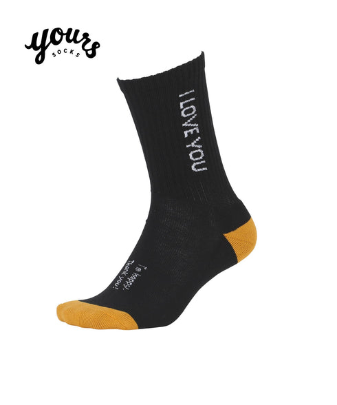 ユアーズソックス yours SOCKS I LOVE YOU メンズ クルーソックス 【メール便】