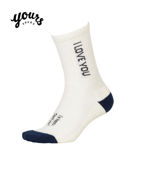 ユアーズソックス yours SOCKS I LOVE YOU メンズ クルーソックス 【メール便】