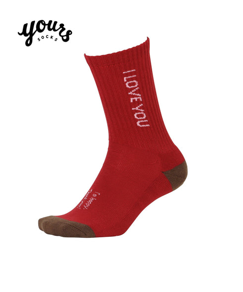 ユアーズソックス yours SOCKS I LOVE YOU メンズ クルーソックス 【メール便】