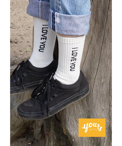 ユアーズソックス yours SOCKS I LOVE YOU メンズ クルーソックス 【メール便】