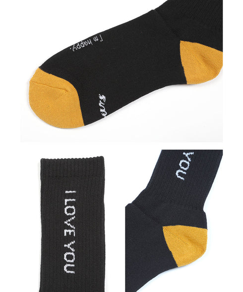 ユアーズソックス yours SOCKS I LOVE YOU メンズ クルーソックス 【メール便】