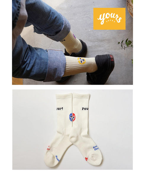 ユアーズソックス yours SOCKS WRESTLER メンズ クルーソックス 【メール便】
