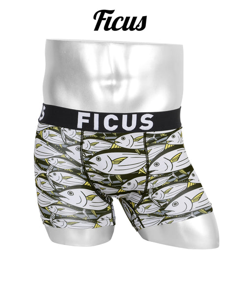 フィークス FICUS 魚群 メンズボクサーパンツ 【メール便】|下着 おしゃれ 人気 クリスマス プレゼント 彼氏