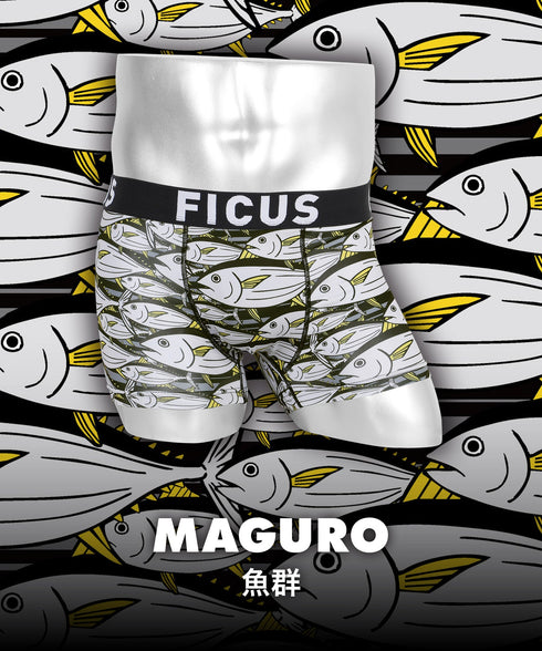 フィークス FICUS 魚群 メンズボクサーパンツ 【メール便】|下着 おしゃれ 人気 クリスマス プレゼント 彼氏