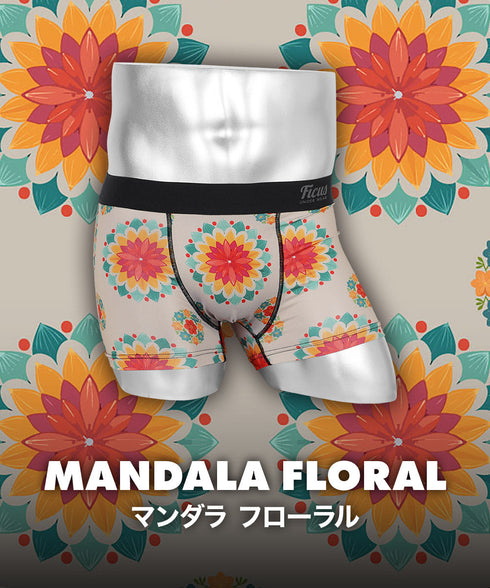 フィークス FICUS Mandala Floral メンズボクサーパンツ 【メール便】