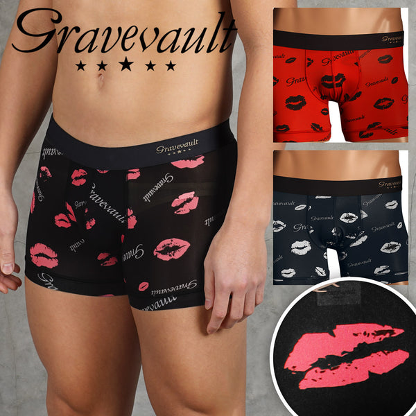グレイブボールト Gravevault Kiss メンズ ショート ボクサーパンツ 【メール便】|下着 おしゃれ 人気 高級 プレゼント 彼氏 キムタク