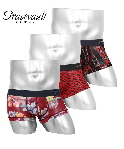 グレイブボールト Gravevault パンツの日企画 3枚セット メンズ ローライズ ボクサーパンツ