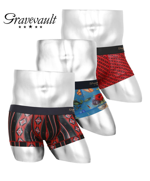 グレイブボールト Gravevault パンツの日企画 3枚セット メンズ ローライズ ボクサーパンツ