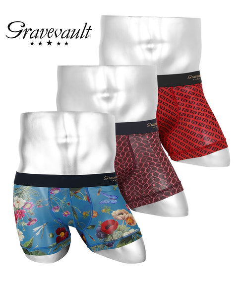 グレイブボールト Gravevault パンツの日企画 3枚セット メンズ ショート ボクサーパンツ